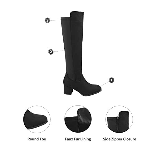 DREAM PAIRS Knee High Stretchy Boots