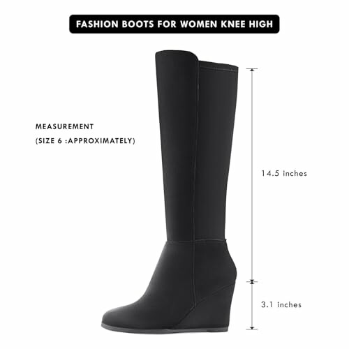 Women's Knee High Boots Wedge Heel